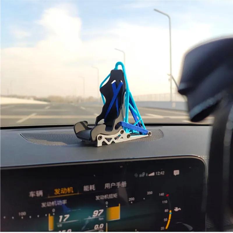 2022 New 3D Printing Car Racing Seat Creative Ornament, JDM Style Car Phone Holder Auto Parts